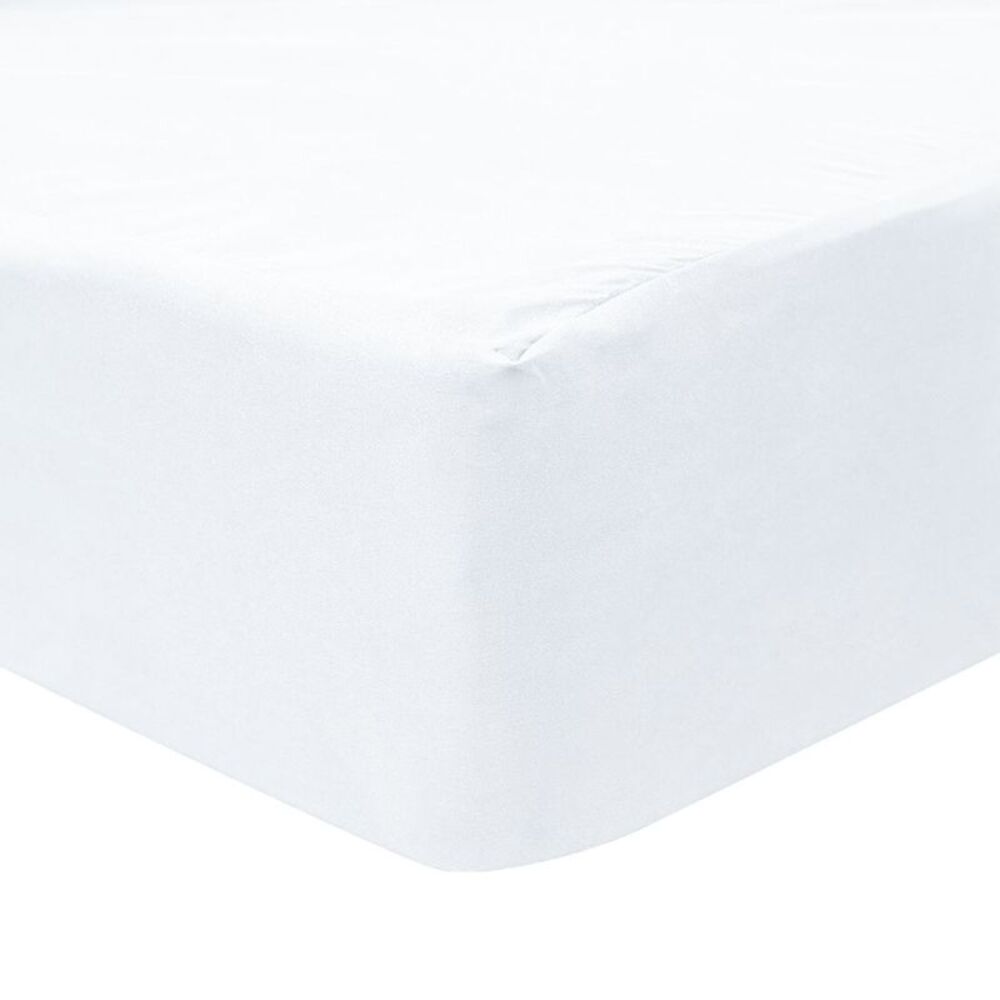 Fitted Sheet Only Cotton Breathable Bottom Sheet with Large Pocket Snow White